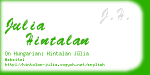julia hintalan business card